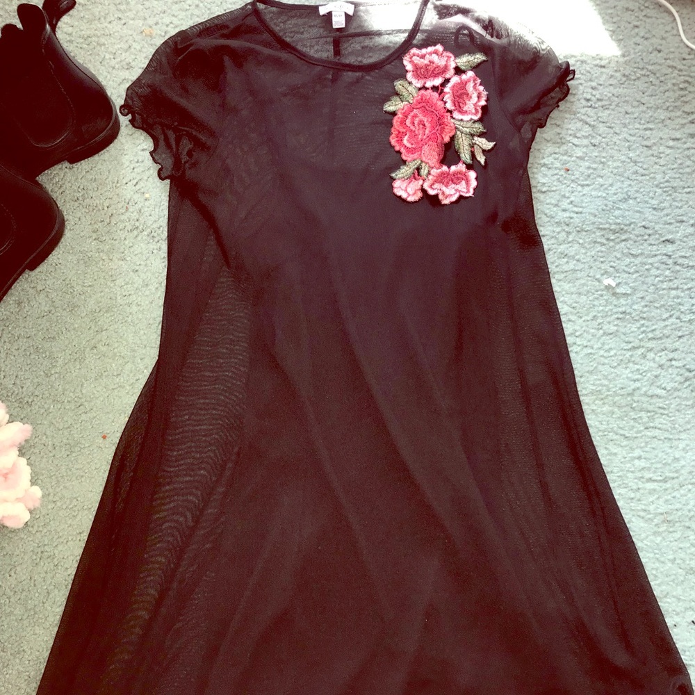 Used mesh dress with dress attached underneath